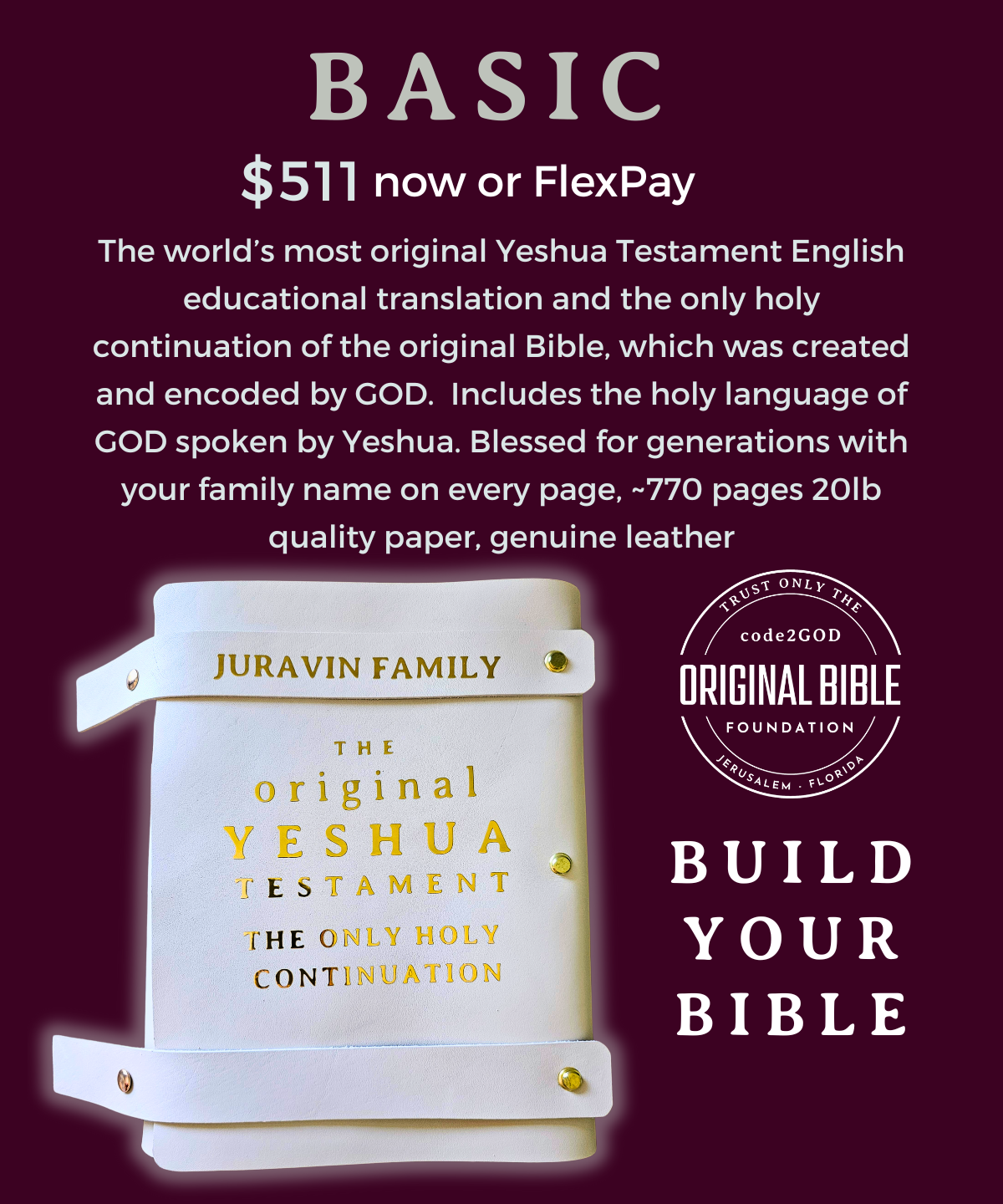 basic Original YESHUA Testament 511